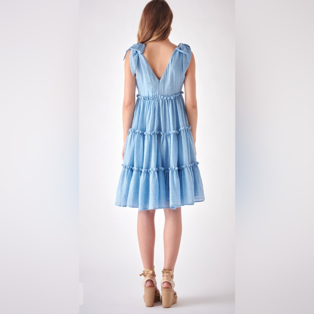 Free the Roses NWT Tiered Tie Shoulder Dress | M - Picture 2 of 9